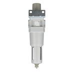 PneumaticPlus SAW600-N06BG Compressed Air Filter Regulator Piggyback Combo 3/4" NPT - Poly Bowl, Manual Drain, Bracket, Gauge
