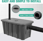 Generic Commercial Grease Interceptor Trap with Removable Filter Basket Interceptor Oil-water Separator Prevents Clogs and Odors for Restaurant Canteen Home Kitchen