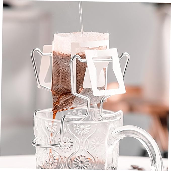 Garneck Hanging Ear Coffee Dripper Stand Portable Stainless Steel Filter Holder for Easy Brewing and Stable Rack for Drip Coffee Extraction