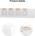 5-Layer Electrostatic Fleece 197903-8 Filter Bags With Rubber Seal For 36V 18V X2 Backpack Vacuum XCV05 XCV09 XCV10 Dust Collection 4-Pack ﻿(4 PACK)