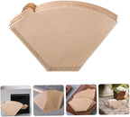 COHEALI 200pcs Unbleached Coffee Cone Filters for Coffee Makers High-efficiency Filter Paper for Rich Flavor Extraction Compatible with Drip Machines and Easy to Use Replacement Supplies
