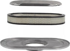 BestParts 15" Oval Full Finned Air Cleaner Aluminum Air Cleaner Assembly Compatible With Classic Chevy Ford Hot Rod Rat Rod Muscle Car or Custom Car Fits 5 1/8" Carburetors