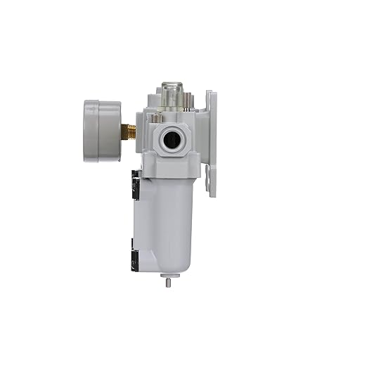 PneumaticPlus SAU200A-N02G-MEP - Dual Air System 1/4" NPT - Compressed Air Filter, Pressure Regulator & Lubricator w/Additional Free Air Port 1/4" NPT - Manual Drain, Metal Bowl