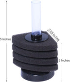 AQUANEAT Aquarium Corner Sponge Filter, for Breeding Shrimp Nano Fish Tanks with Airline Tubing, Valves and Suction Cups, up to 10Gal