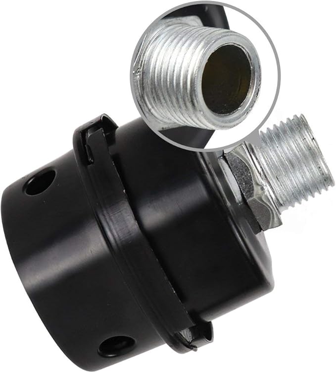 2 Pcs Air Compressor Silencer Filter Metal Air Compressor Intake Filter Noise Muffler Silencer 1/2"PT 20mm