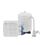 GE 3 Stage Reverse Osmosis Under Sink Water Filtration System with Faucet, Reduces Lead, Chlorine, Arsenic & More, Replace Filters (FQ18PN, FQ18MN, FQ18RT) Every 6/12 Months, GXRQ18NBN