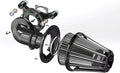 Big Sucker cone Air filter intake for harley air Cleaner Sportster Softail fatboy heritage dyna touring street road king Glide (Gauge style -Black, TypeB: Touring 01-07, Softail Dyna 99-15)