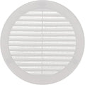 Vent Systems 6" Inch (Opening Dimensions) - Pack of 100 - White Soffit Vent Cover - Plastic Round Air Vent Grille - Built-in Mesh Screen - HVAC Register Louver for Bathroom, Home, Kitchen