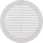 Vent Systems 6" Inch (Opening Dimensions) - Pack of 100 - White Soffit Vent Cover - Plastic Round Air Vent Grille - Built-in Mesh Screen - HVAC Register Louver for Bathroom, Home, Kitchen