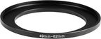 49-62mm Metal Step-Up Ring Adapter Compatible with Mirrorless Cameras DSLR Lens, UV CPL ND Filter Thread Converter, Black