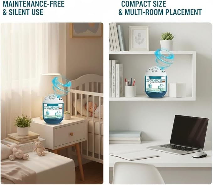 2026 Upgraded Indoor Air Purification Dust Removal Magic Box, Automatic Dust-Sucking & Plant-Based, Multi Functional Air Magic Box Dust Cleaner, No Electricity & Noise for Any Room (2pcs)