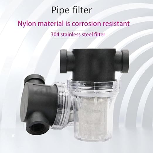 Budget Plastic Water Filter 1/2-1 - Lightweight Pre-Strainer for Fish Tanks, Garden Hose & Outdoor Plumbing(0.5 Inch 80 Mesh in)
