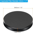 PATIKIL 43mm Lens Cap, 2 Pack Camera Lens Cap Cover Universal Front Metal Lens Filter Stacks Cap Protective Case for 43mm Camera Circular Polarizing Fader ND Filter, Black