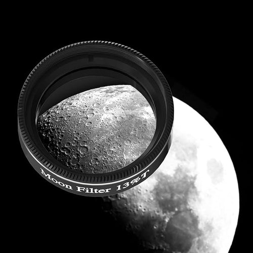 1.25" Moon Filter for Telescope – ND96 Neutral Density, 13% Transmission, Reduces Lunar Glare