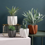 Outdoor Succulent Plantpot Cactus Plant Container Cement Flowerpot Container Modern Simple Planter Flower Vase Meat Plant Cement Container Concrete Flower Plant (Gray1 13cm*11.5cm)