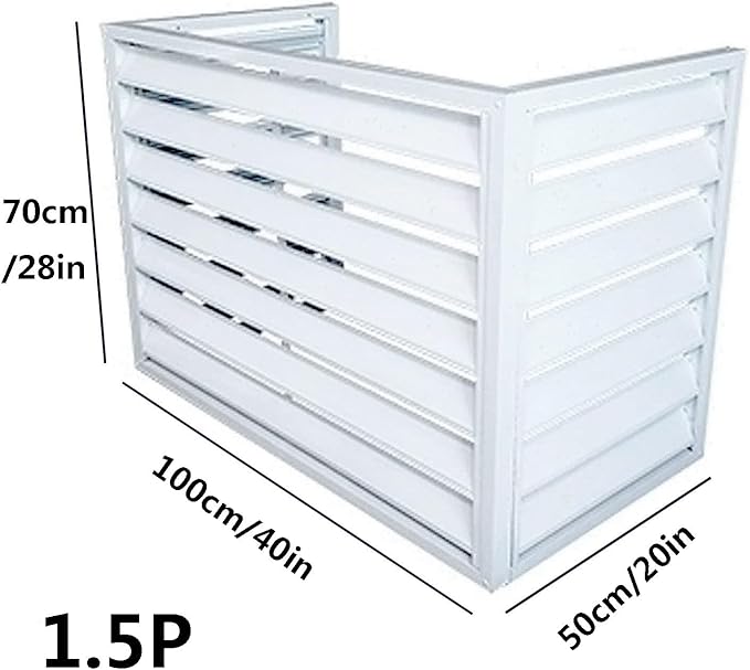 Multifunctional Aluminum Shutter Privacy Fence, Mini Split Cover for External Units, freestanding Enclosure to Cover Garbage Or Units, Noise Reduction, Suitable for Garden, Balcony, Outdoor ( Color :