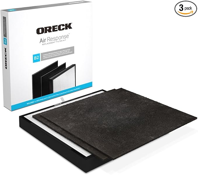 Oreck Replacement Filter Kit For Air Response - Medium, Black