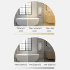 Led Mirror for Bathroom,Bathroom Mirrors for Vanity,Shatter-Proof,with Dimming & 3 Color Modes,Heated Demister Pad,Anti-Fog,Hanging Vanity Mirror,Easy to Install, Easy to Clean (Size : 50x50cm)