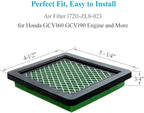 10Pack 17211-ZL8-023 Air Filter - Compatible with Honda GCV160 GC160 GCV190 GC190 Engine Husqvarna Craftsman Troy-Bilt Push Lawn Mower Tiller Air Cleaner