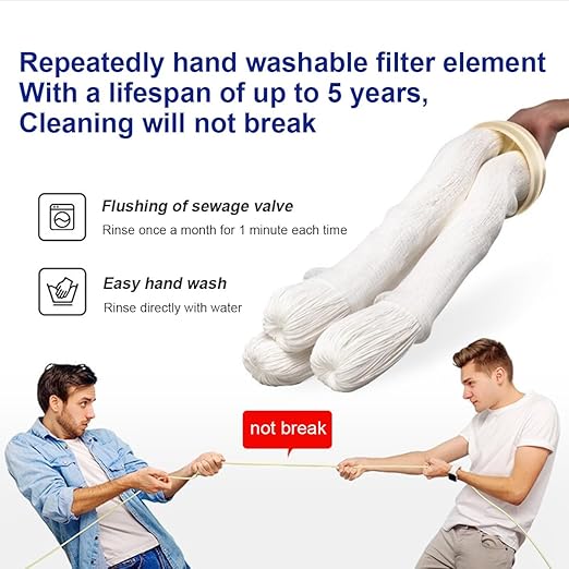 Under Sink Water Filter System Reduces 99% of Contaminants>0.01μm, 4.4GPM/26K Gal, Stainless Steel Ultra-Filtration Water Filter for Sink with 3-5 Year Service Life for Well & City Water- UF2