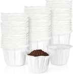 Disposable Paper Coffee Filters K Cup Paper Filters for K-eurig Single Brewer Reusable Cups, K-Cup Coffee Pods, Fit Most K eurig Single Serve Filter Brands Coffee Pods (White 100 count, Small)