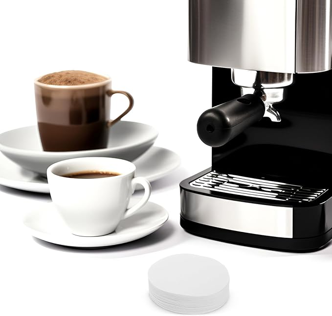 Alipis 300pcs Disposable round Coffee Filter Paper 64mm for Drip Coffee Makers Portable White Paper Filters Compatible with Espresso Accessories and Brewing Equipment
