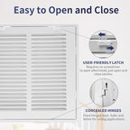 10"W x 10"H [Duct Opening Size] Steel Return Air Filter Grille - Removable Face/Door for 1 inch Filters -HVAC Vent Cover Grill - White [Outer Dimensions: 12 5/8"W X 12 5/8"H]