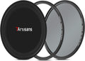 7artisans Nano Magnetic Filter UV Filter ND Light Reduction Filter/CPL Polarization Filter/GND Gradient Filter/Black Mist 1/4 Portrait Photography Filter Suitable for Lens(82mm ND8)