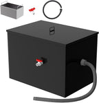 15.3 GPM Under Sink Grease Trap with Filter Baskets, 40 LBS Commercial Grease Trap, 26x18x18 in, 3-Layer Steel Grease Interceptor for Kitchen, Restaurant, Food Processing