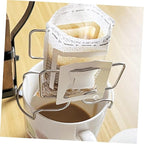 Garneck Hanging Ear Coffee Dripper Stand Portable Stainless Steel Filter Holder for Easy Brewing and Stable Rack for Drip Coffee Extraction