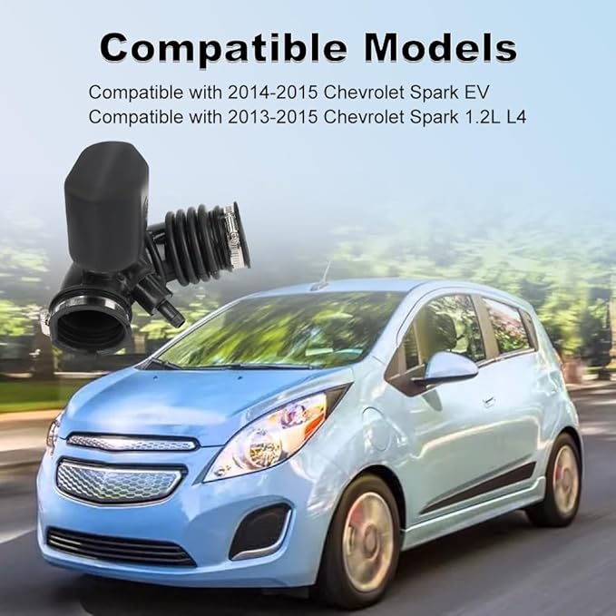 Air Cleaner Outlet Duct Hose Compatible with Chevrolet Spark 2013-2015 Chevy Spark EV 2014-2015 (Electric), Replacement for 96910374 95232495 95232497