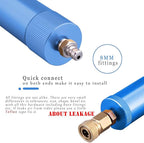 PCP Air Compressor Filter Dryer 4500Psi 30Mpa, High Pressure Pump Oil Water Seperator for PCP Rifle, Air Guns, SCUBA Cylinders Tank, with Quick Connector, Filtration Replacements (small blue)