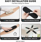 10-Pack Ceiling Fan Blade Filters with Activated Charcoal - Odorless Coconut Shell Carbon Air Purifier Pads, Dust Catcher for Ceiling Fans, Compatible with Most Models