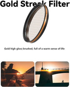 Fotorgear Camera Lens Filter,67mm Clip On Filters Professional Photography for Camera Lens, 67mm Universal Phone Polarizer Filter CPL ND Black Mist Gold Streak for iPhone Xiaomi Huawei (Black Mist)