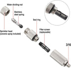 Haueeschoen 80pcs Brass Misting Nozzle Kit for Cooling System, High Pressure 3/16" Threaded Mister Nozzles, Anti-drip Fogging Spray Head for Landscaping, Air Humidification, Spraying Disinfection