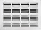 20"W x 14"H [Duct Opening Size] Steel Return Air Filter Grille - Removable Face/Door for 1 inch Filters -HVAC Vent Cover Grill - White [Outer Dimensions: 22 5/8"W X 16 5/8"H]