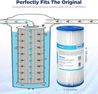 Membrane Solutions 50 Micron Pleated Water Filter Home 10"x4.5" Whole House Heavy Duty Sediment Replacement Cartridge Compatible with ECP10-1,ECP20-BB,R50-BBSA,FXHSC,CB1-SED10-BB (4 Pack)