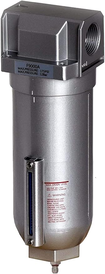 3/4" Inline Air Compressor Water Moisture Filter Trap Separator w/Manual Drain