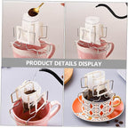 Coffee Cup Filter Rack Portable Stainless Steel Dripper Stand for Manual Brewing Convenient Coffee Extraction Holder Freestanding Design for Easy Filter Access
