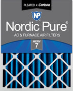 Nordic Pure 16x24x4 (15 3/8 x 23 3/8 x 3 5/8) Pleated Air Filters MERV 7 Plus Carbon 1 Pack