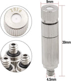 Haueeschoen 80pcs Brass Misting Nozzle Kit for Cooling System, High Pressure 3/16" Threaded Mister Nozzles, Anti-drip Fogging Spray Head for Landscaping, Air Humidification, Spraying Disinfection