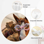 Farm Horses Bedroom Curtains 72 Inch Length, Window Curtains Tab Top, Farmhouse Barn Funny Animals Butterfly Light Filtering Window Treatments Drapes 52"x72" 2 Panel