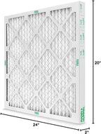 Mann+Hummel 20x24x2 MERV 8 Pleated HVAC AC Furnace Air Filters. 4 Pack. (Exact Size: 19.38 x 23.38 x 1.75 Inches)