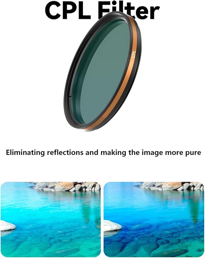 Fotorgear Camera Lens Filter,67mm Clip On Filters Professional Photography for Camera Lens, 67mm Universal Phone Polarizer Filter CPL ND Black Mist Gold Streak for iPhone Xiaomi Huawei(Gold Streak)