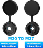 PVS14 Adjustable Iris Aperture Diaphragm Filter Pack M30 to M37 Iris Aperture Diaphragm Adapter Optical Diaphragm 1.5-26mm Lens Module Adapter Ring PVS-14 PVS 14 Optics