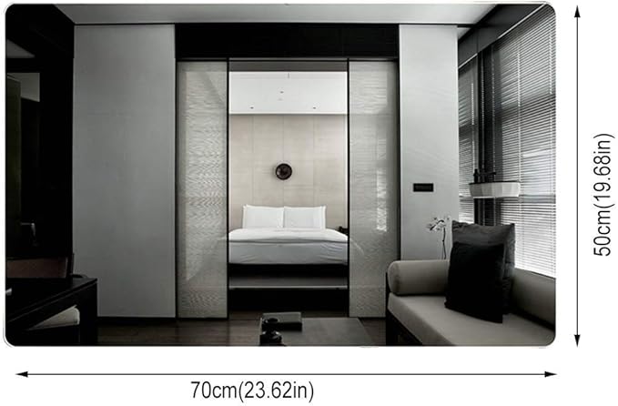 Wall Mirror Modern LED Bathroom Mirror with Defogging Backlit Bathroom Mirrors with Light and Touch Sensor Switch Demister Pad (Color : D Size : 50CMx70CM) (D 50CMx70CM)