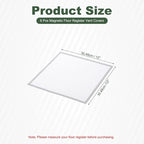 YOKIVE 6 Pcs Magnetic Floor Vent Covers, Floor Register Cover PVC Mesh Air Vent Screen Filters, Great for Home Floor, Wall, Ceiling, Catch Debris Hair Dust (White, 12-Inch x 12-Inch)