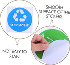 Milisten 6pcs Decorative Trash Classification Stickers Labels for Waste Sorting Recycling Strong Adhesion Stain-Resistant Easy Application for Bins Cans