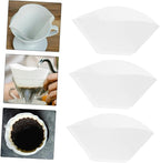 Paper Coffee Filter Cones 100pcs Espresso Filters Unbleached for Smooth Coffee Extraction