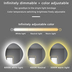 50x70cm LED Backlit Bathroom Mirror Wall-Mounted Smart Vanity Mirror with Demister Pad Energy-Efficient Three-Color Light Illuminated Bathroom Essential
